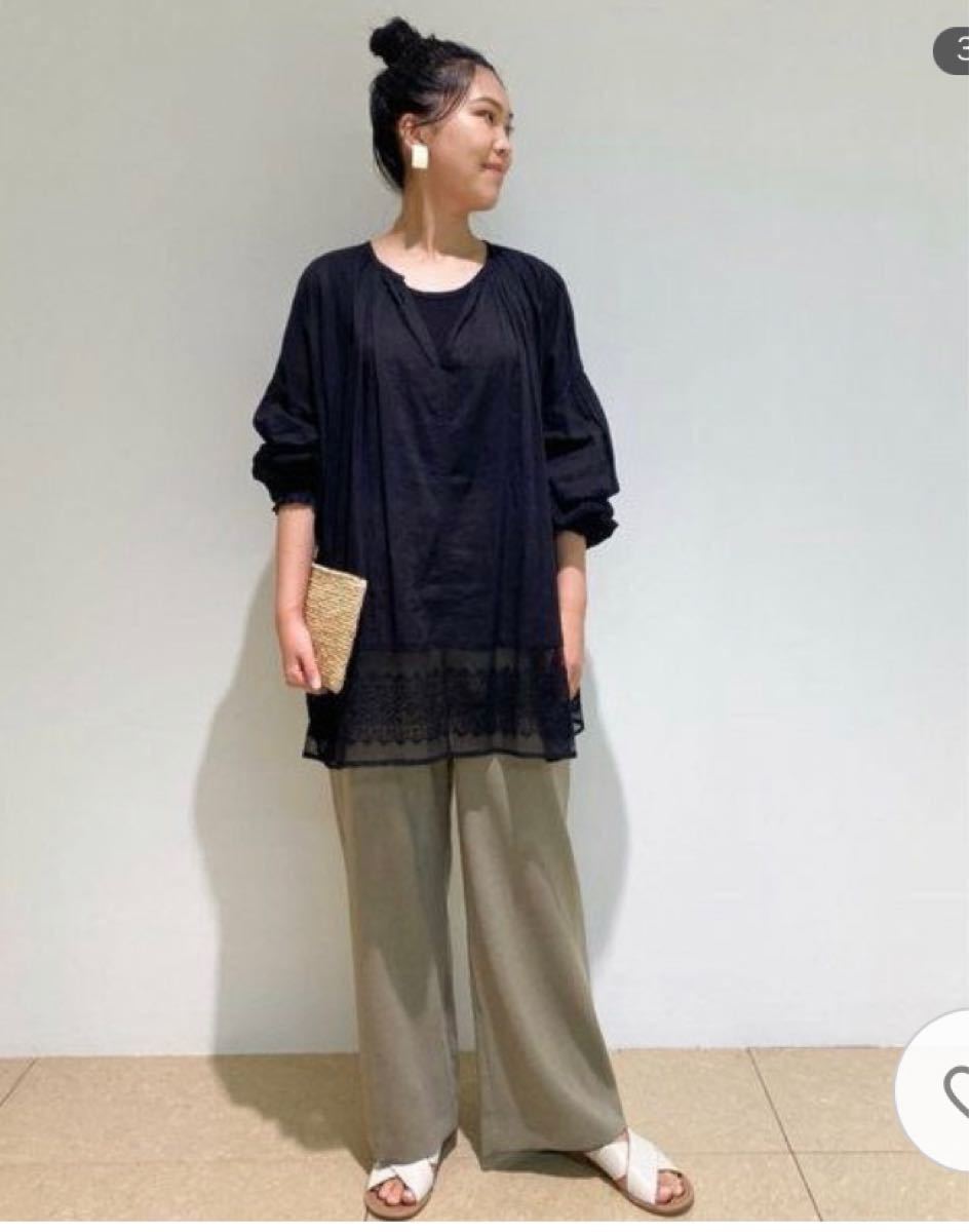 ビアズリー 麻調合繊なごみパンツ カーキ M