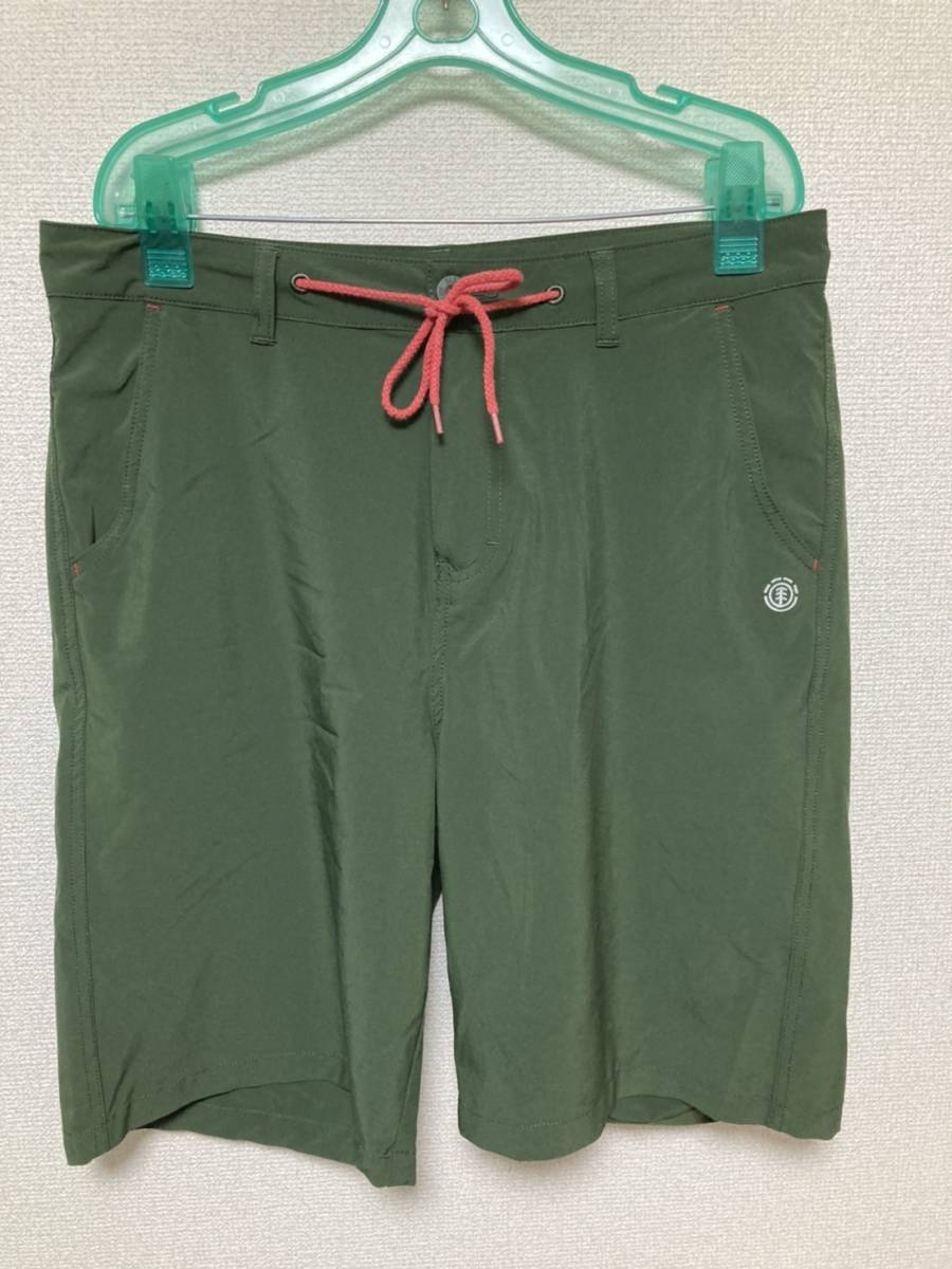 ☆ELEMENT(エレメント) 男性用ハーフ/ショートパンツ グリーン サイズ32 中古美品☆