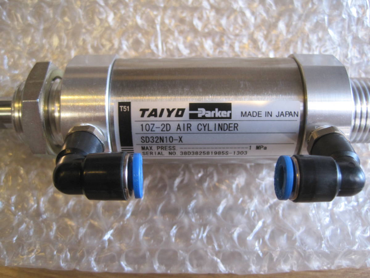 TAIYO　　空気圧シリンダ 　 10Z-2-2D 　AIR CYLINDER　　SD32N10-X　　 MAX.PRESS:1.MPa_画像3