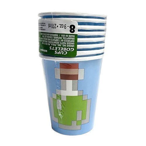  my n craft paper glass 8 piece entering 16038 Micra party goods party goods glass cup paper paper cup Minecraft game 