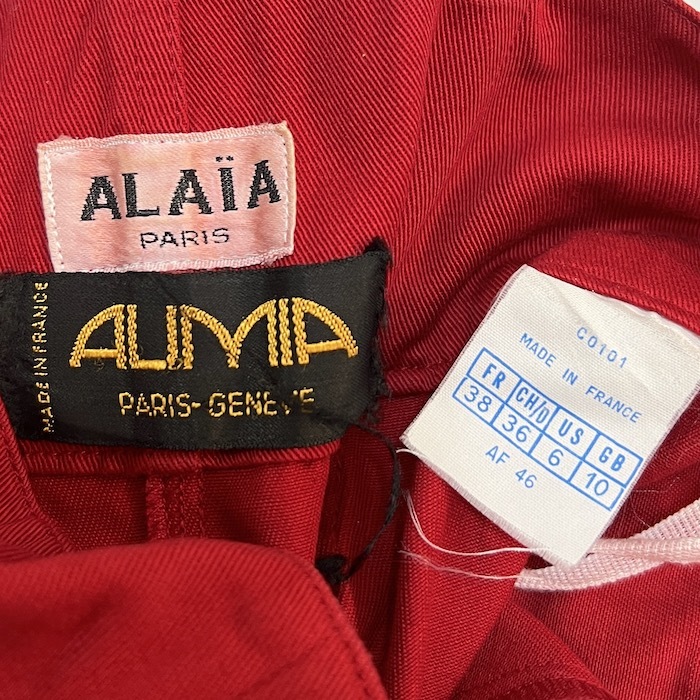 [ free shipping ] ultra rare France made 80s Azzedine Alaia × ALIMIA ARAI a Biker pants vintage old clothes 