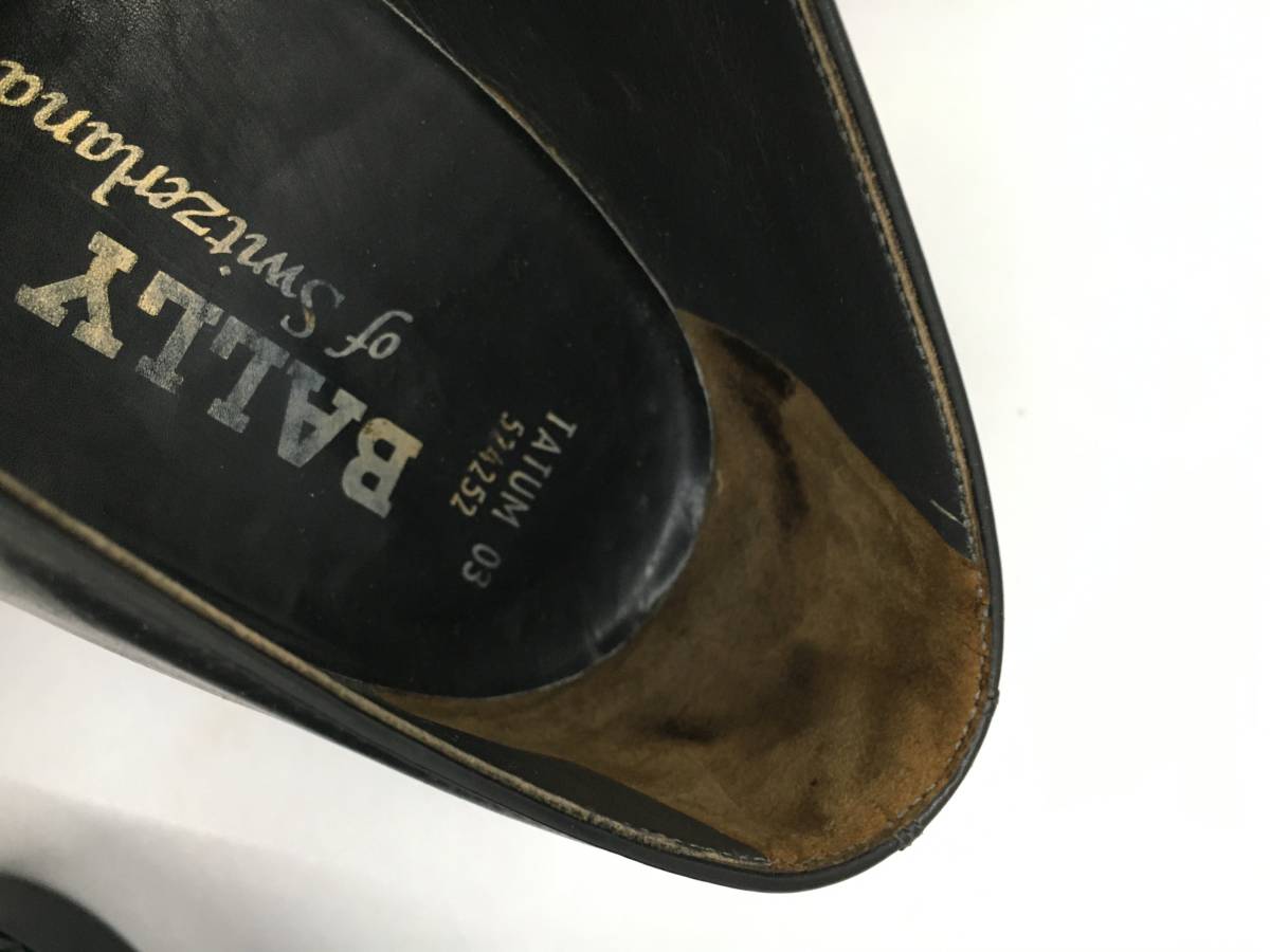  Bally BALLY мужской Швейцария производства кожа обувь чёрный черный 7F размер TATUM03 524253