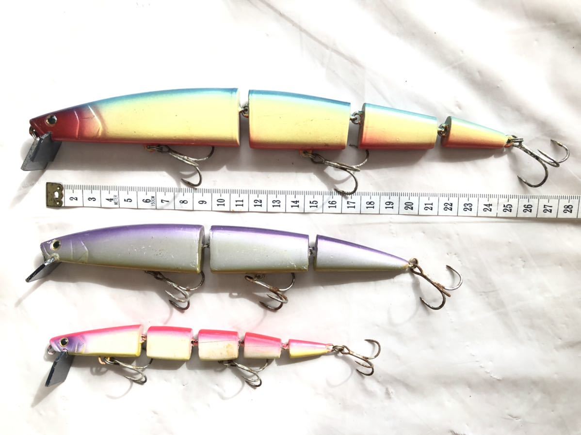 激安セール】 送料無料☆希少レア物ハンドメイド?ジョイントルアー3本