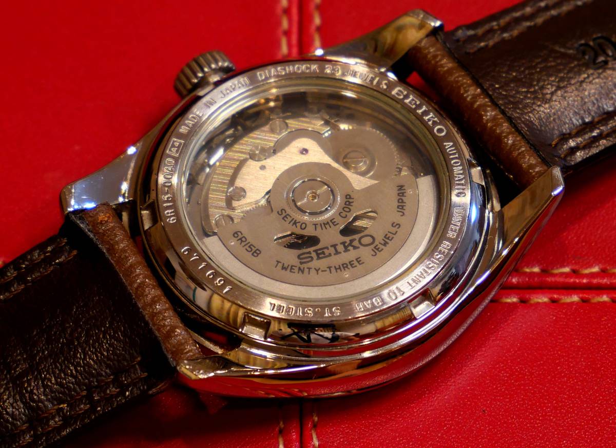 SEIKO AUTOMATIC DIASHOCK 23 JEWELS 6R15-00A0 自動巻き シースルー