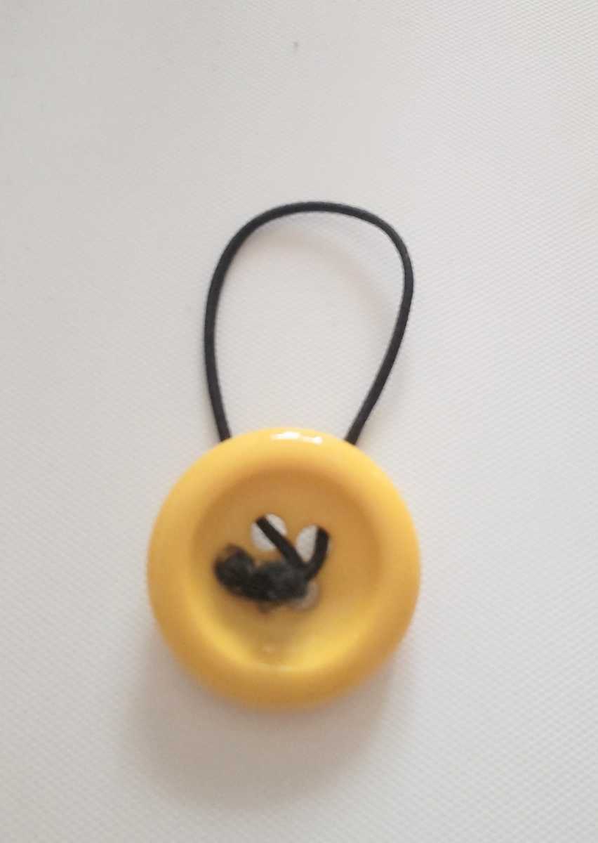  new goods unused yellow button hair elastic 
