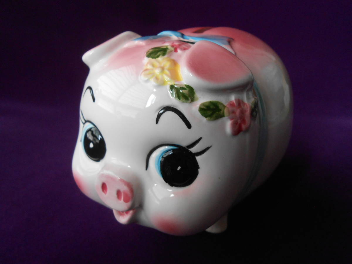 瀬戸焼！　☆ブタバンク・S☆ 未使用 貯金箱 ぶた ＰＩＧ 置物_画像1