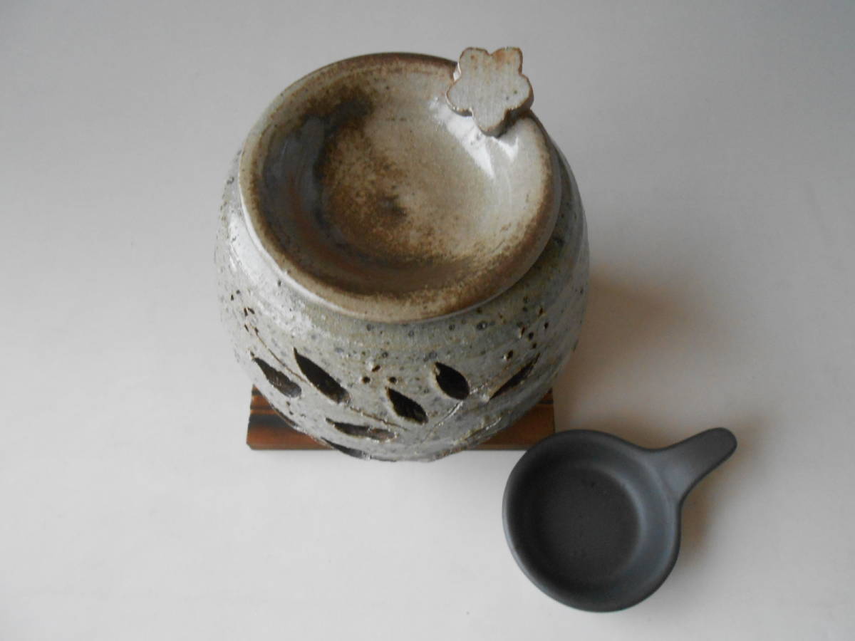 .. series! stone dragon kiln *... tea censer * L1618 new goods relaxation aroma candle Tokoname . fragrance gift 