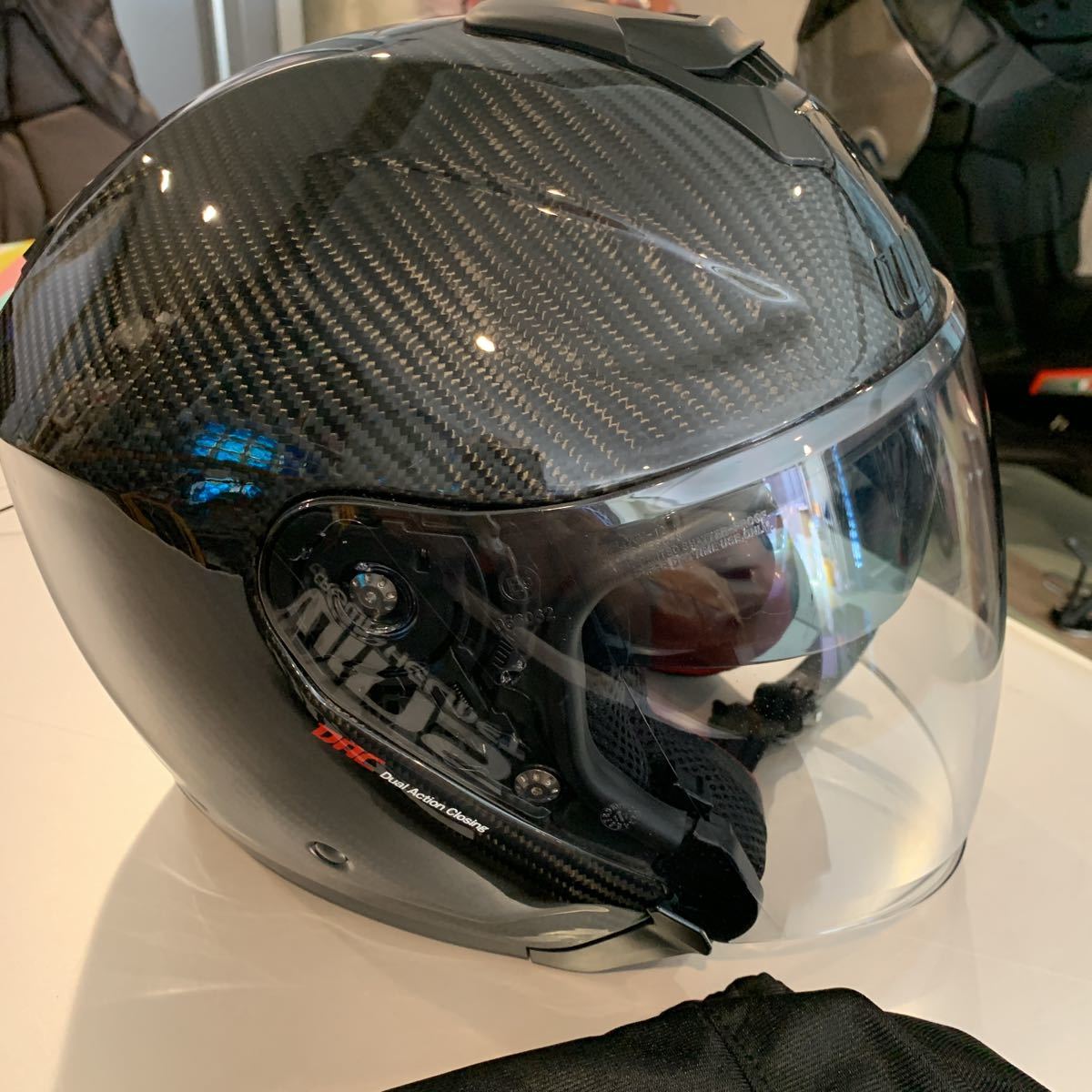 WINS CROWN HELMETカーボンジェットヘルメット XL_画像5