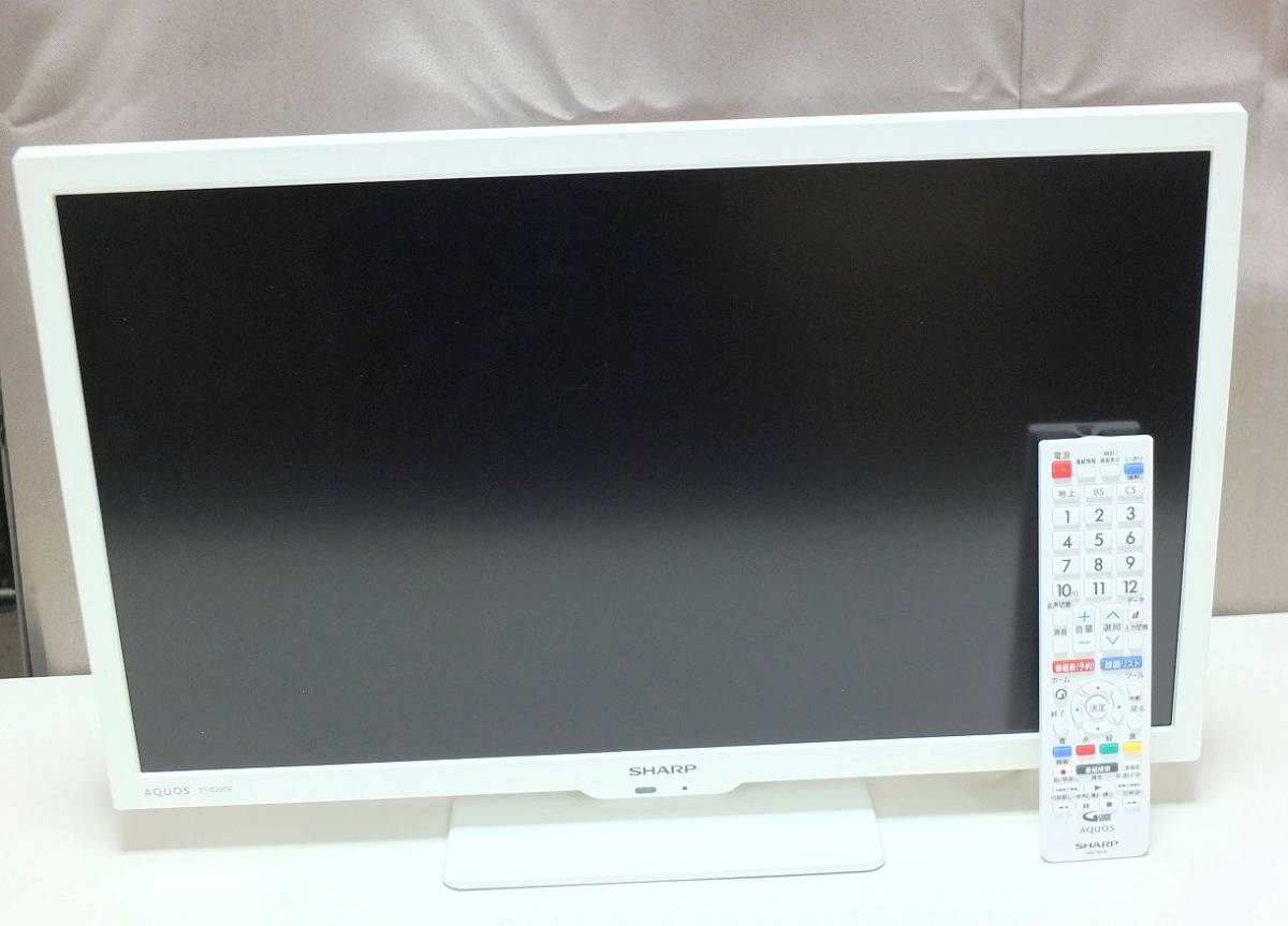 SHARP シャープ AQUOS アクオス 22V型液晶テレビ ホワイト 2T-C22DE リモコン付 2021年製 動作確認済 