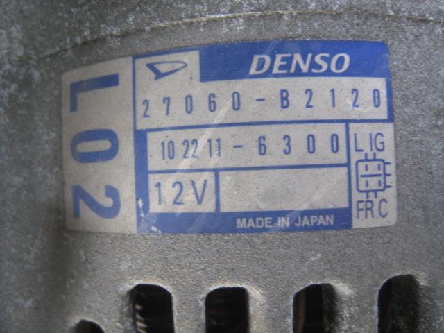 タント CBA-L375S オルタネーター カスタムRS KF-DET CVT X07 T10 デンソー 27060-B2120/ 102211-6300 27060-B2031 50070_画像3