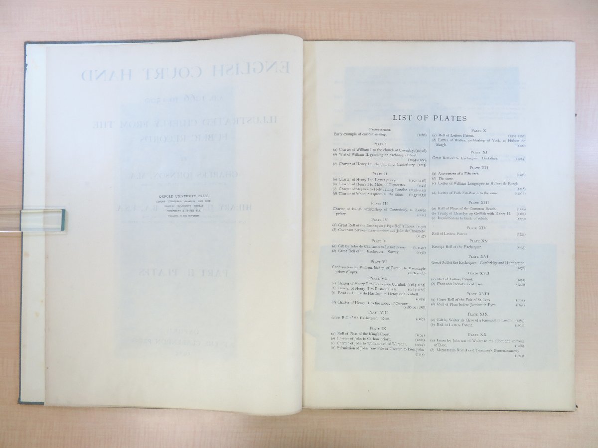 英国王室・イギリス王室資料『English オファー Court Hand, A.D. 1066 to 1500』(全2冊 英国王室・イギリス王室資料『English オファー Court Hand, A.D. 1066 to 1500』(全2冊