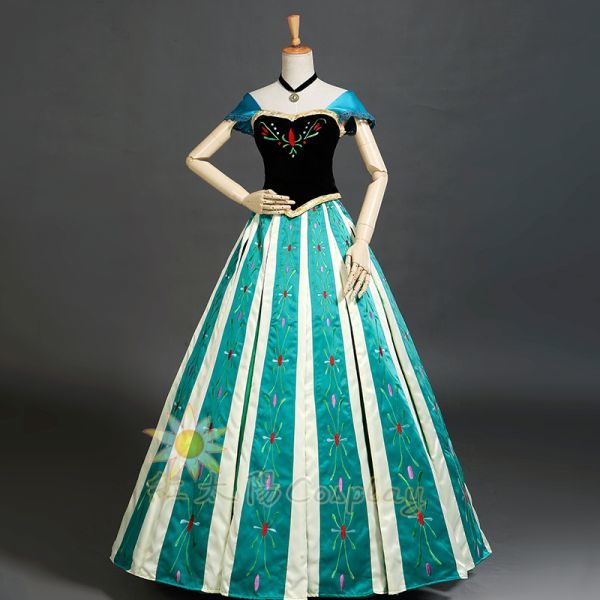 xd032ディズニー Frozen アナと雪の女王 アナ Anna プリンセス ワンピース ドレス ハロウィン コスプレ衣装