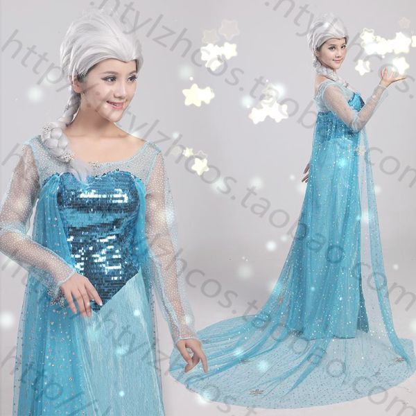 xd082ディズニー Frozen アナと雪の女王 エルサ Elsa プリンセス ワンピース ドレス ハロウィン コスプレ衣装