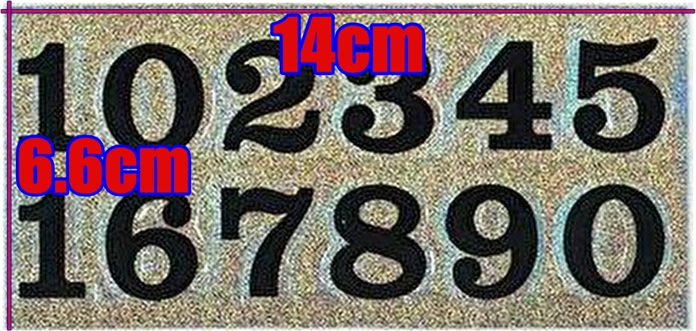 *防水 PVC製 ラメ加工 ナンバー 数字 ステッカー 数字 キャラクター ミニサイズ 表札 スーツケース ロッカー 屋内外 兼用 TSS-111_画像2