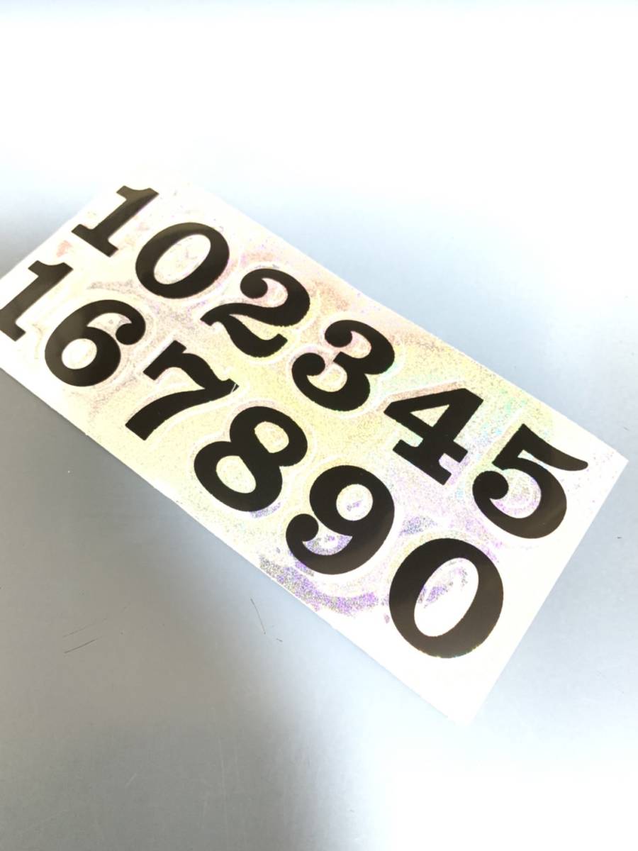 *防水 PVC製 ラメ加工 ナンバー 数字 ステッカー 数字 キャラクター ミニサイズ 表札 スーツケース ロッカー 屋内外 兼用 TSS-111_画像5