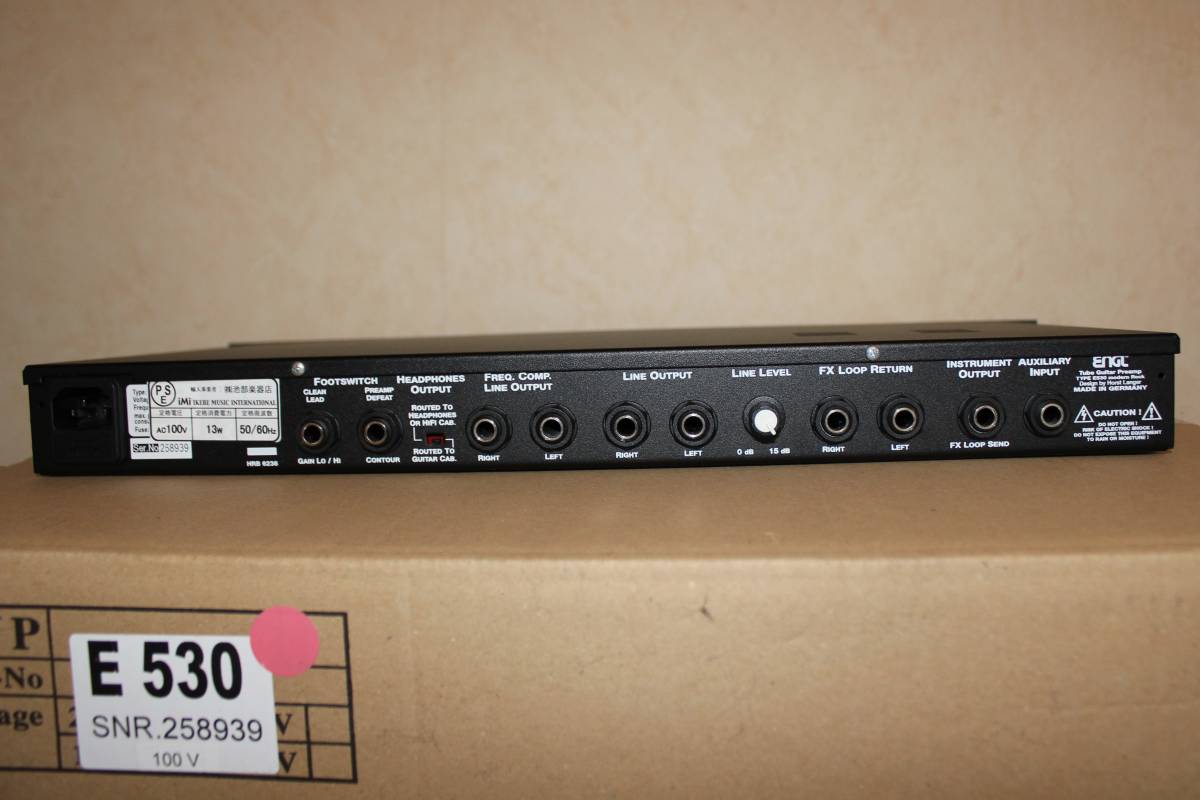 ☆美品/ENGL チューブプリアンプ E530/取説、ステッカー、元箱付き