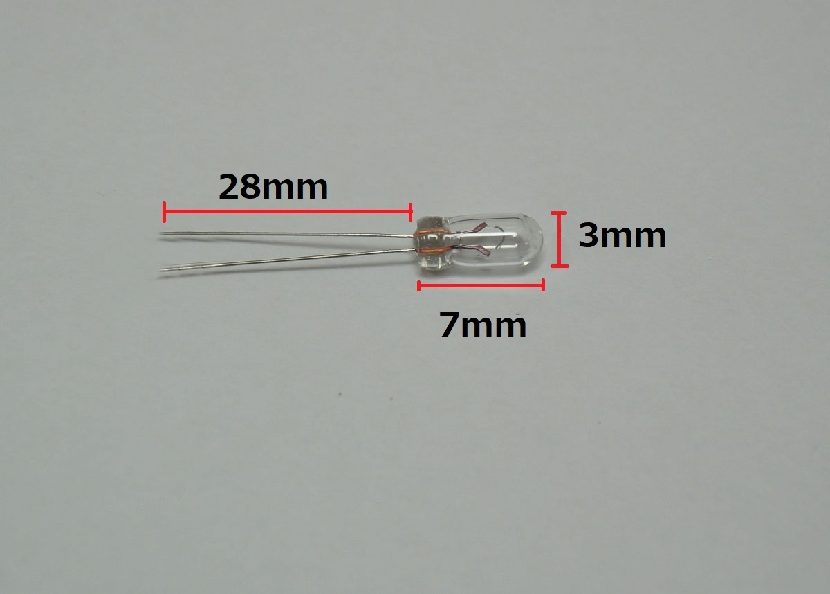 ムギ球 8V 60mA 0.5W 直径3mm 10個セット むぎ球 麦球 電球 フィラメントランプ 豆球 麦電球 _画像4