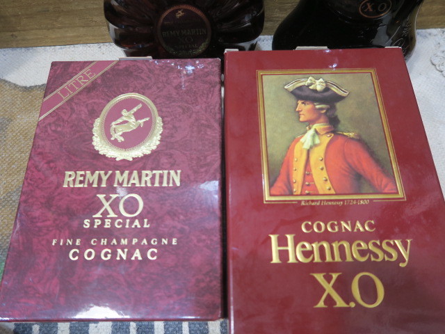 未開栓 古酒 箱付 希少品 Hennessy ヘネシー XO 金キャップ 1000ml REMY MARTIN レミーマルタン スペシャル XO 1000ml 1L 40% 2本セット_画像8