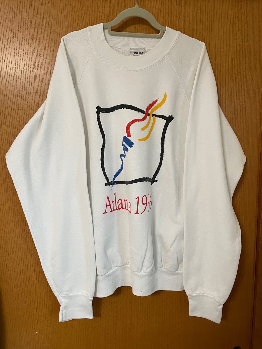 送料無料 ONEITA80〜90s usa製 Atlantaオリンピックスウェット XL