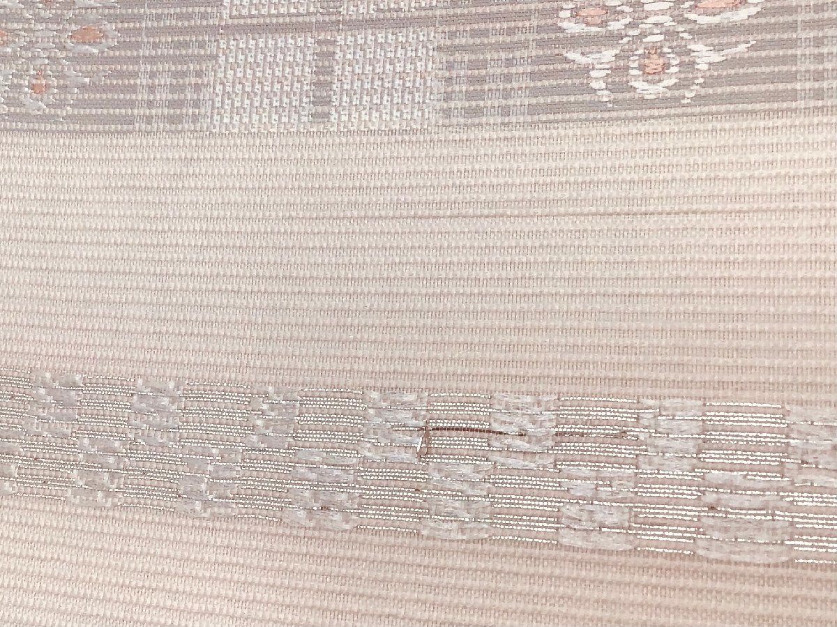 中古品　正絹　夏物　袋帯　絽織　全通柄　O22060　t_画像7