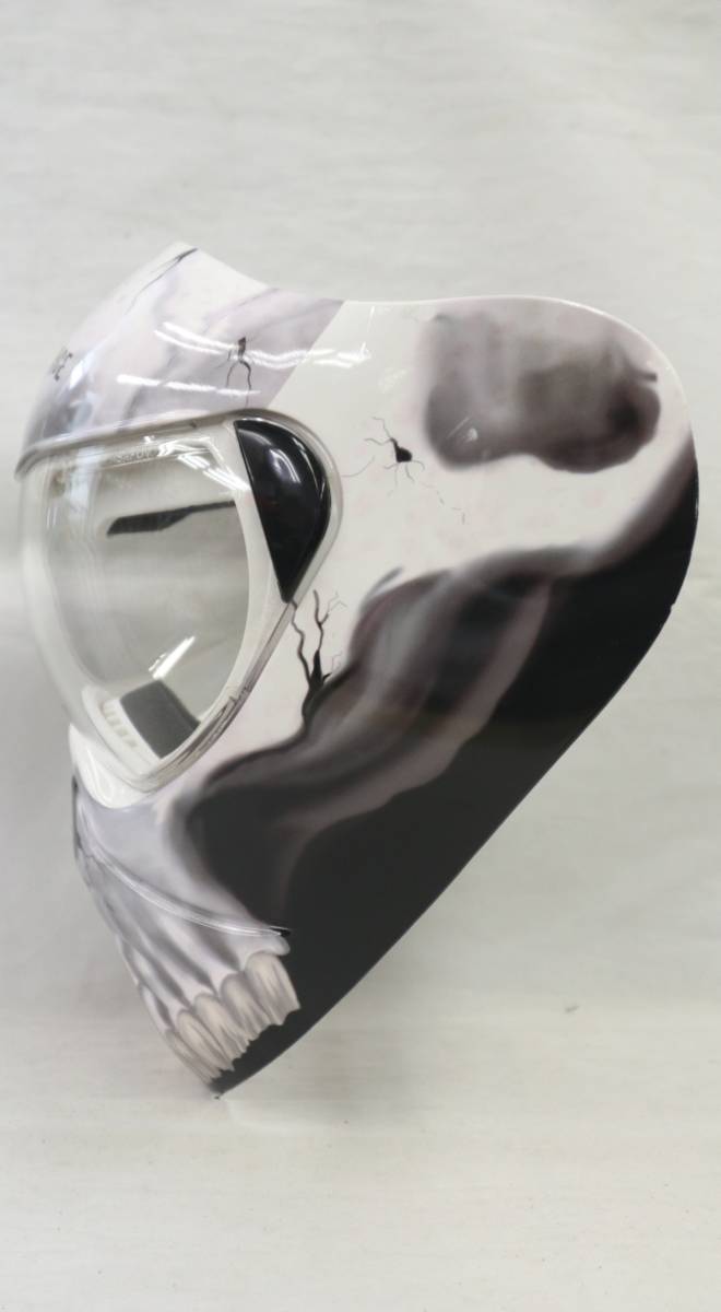  sport mask 2 white Skull UV coat save face 