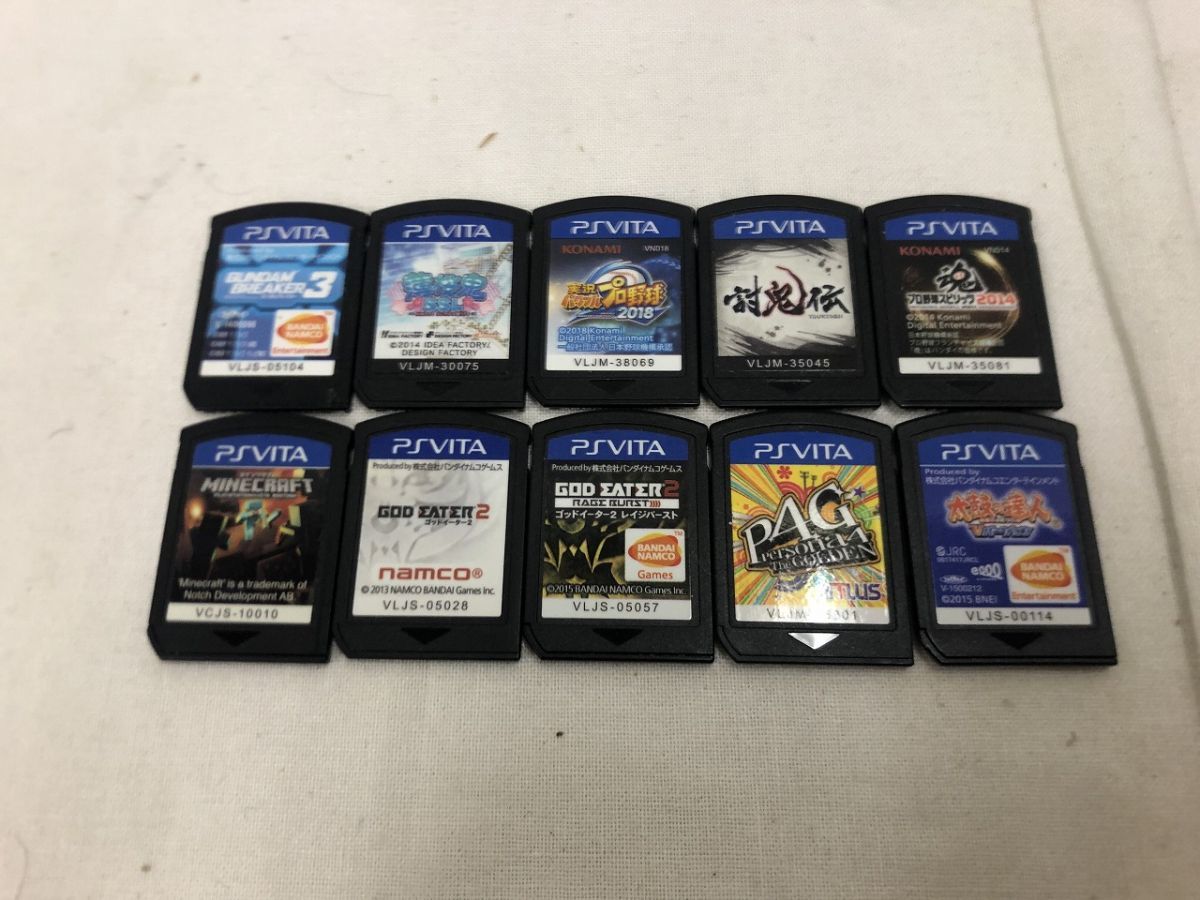 23 送60サ 0814&E20 PS VITA ソフト18本セット ゴッドイーター マインクラフト 他 中古品_画像3