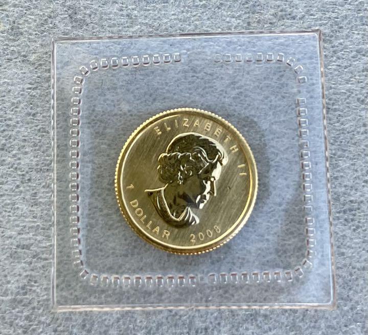 カナダ純金 コイン エリザベス金貨 1/20オンス メープル純金 A1339