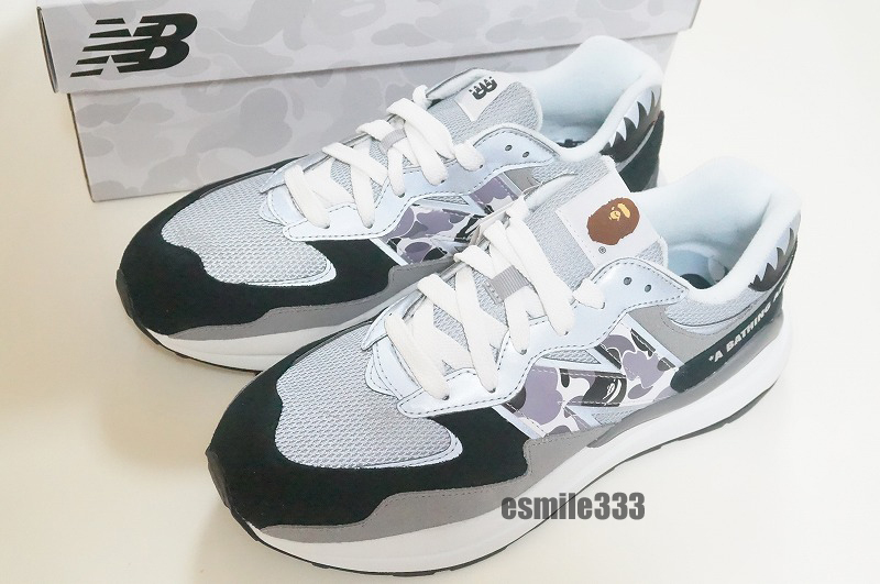 半額】 /エイプ US9.5/27.5cm GRAY 5740 BALANCE NEW BAPE 国内品 新品