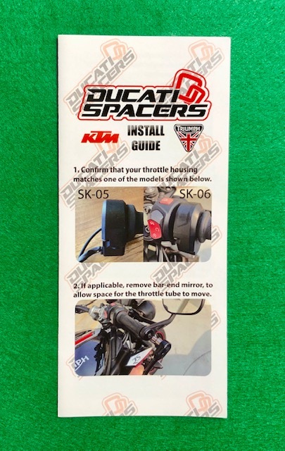 【トライアンフ用】Ducati Spacers ドゥカティスペーサーズ　電子制御スロットルスペーサー_画像5