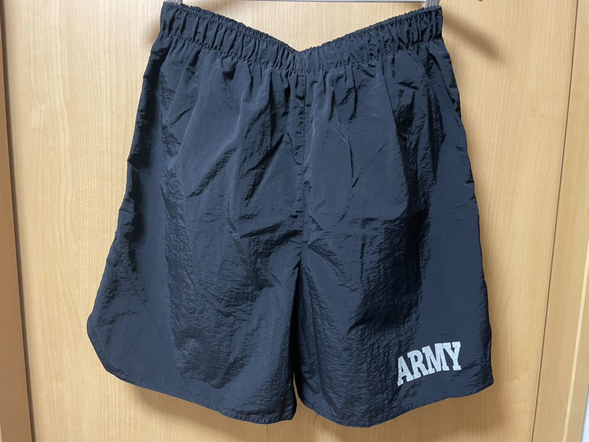 アメリカ陸軍ナイロントレーニングショーツ 黒 XL デッドストック ARMYショートパンツ トレーニング