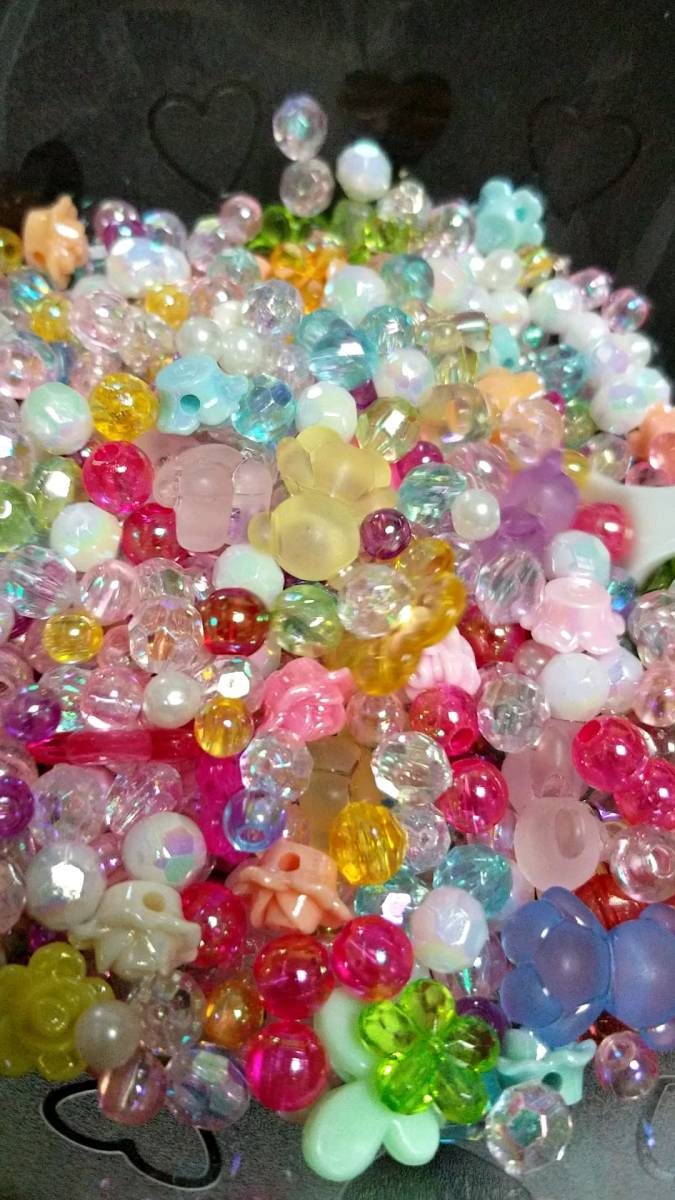 ビーズ ハンドメイド アクリルビーズ くまちゃん ビーズすくい アクセサリー