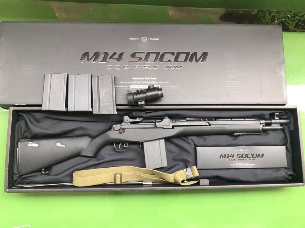 ヤフオク! - 東京マルイ M14 SOCOM 電動ガン ドットサイト ス...