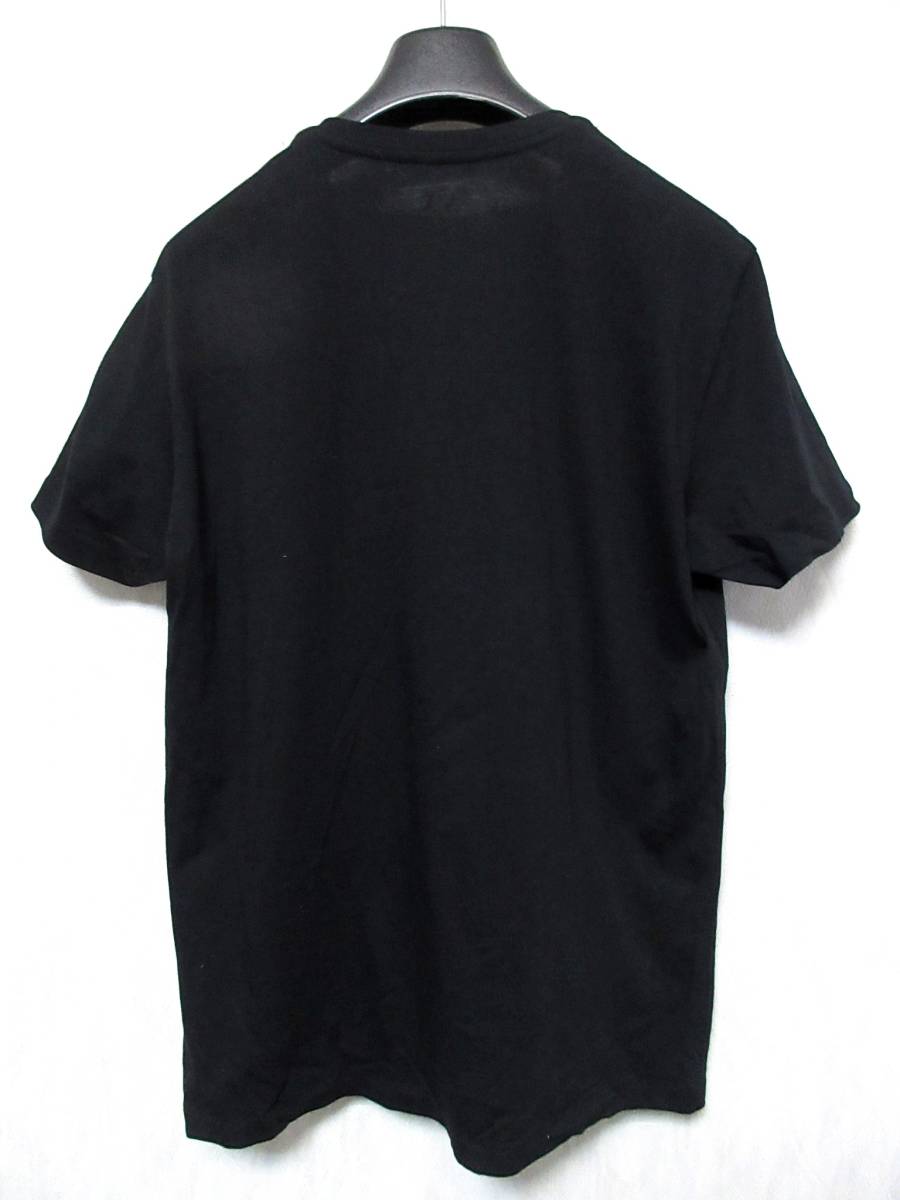 A/X アルマーニエクスチェンジ ARMANI EXCHANGE Vネック 半袖 Tシャツ ロゴプリント 黒 ブラック M yg1373_画像3
