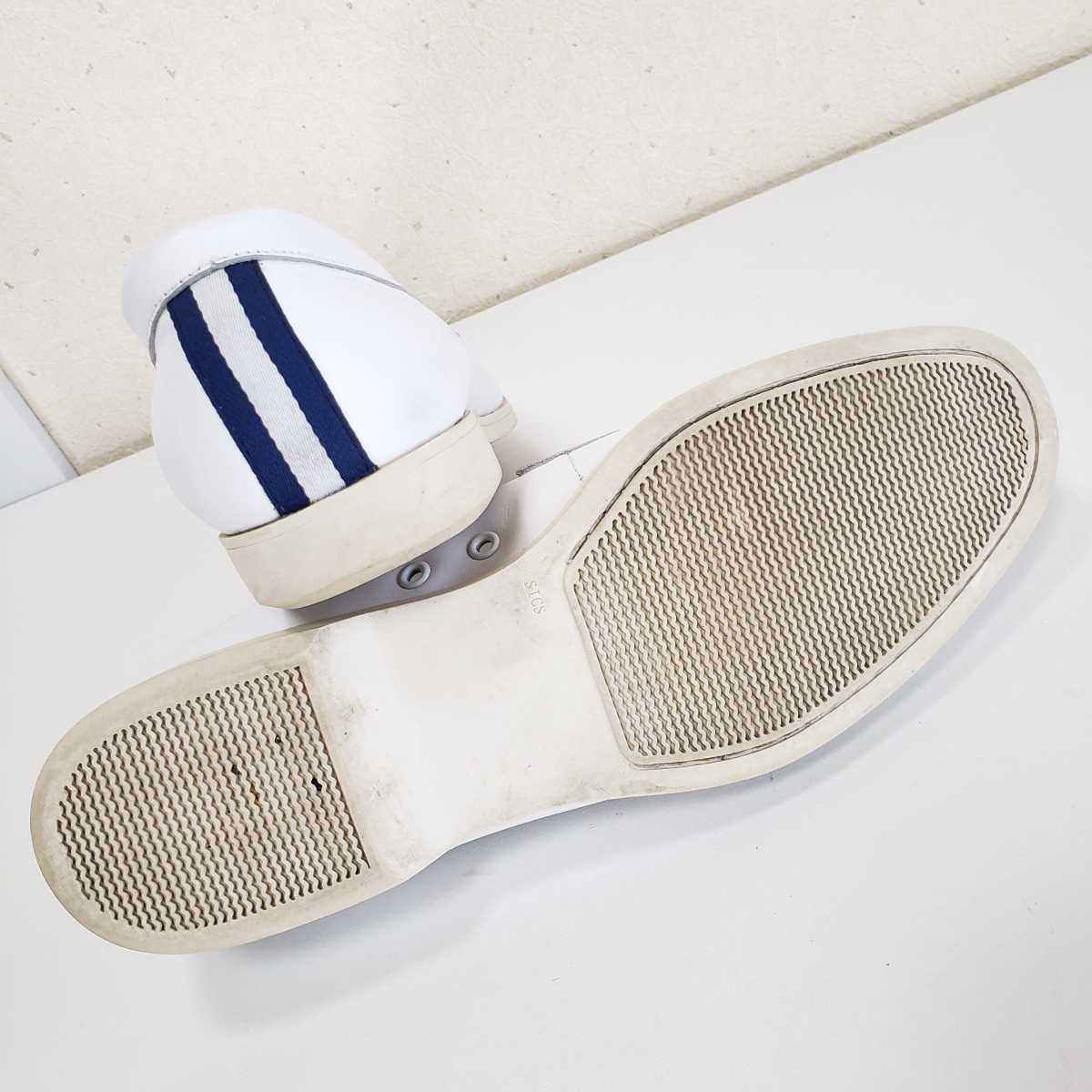  beautiful goods *LOVELESS Loveless cow leather leather coin Loafer / slip-on shoes / deck shoes (2#25.5~26cm rank ) white / white 