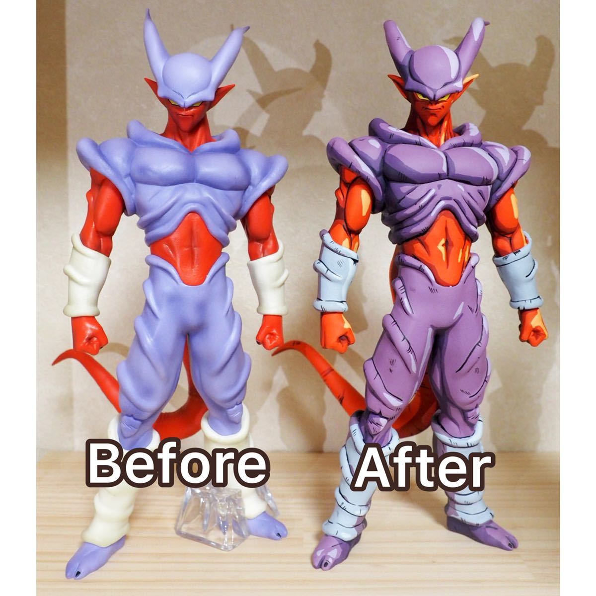 ドラゴンボールフィギュア 一番くじ E賞 スーパージャネンバ フィギュア フルリペイント 二次元彩色 2d リペイント