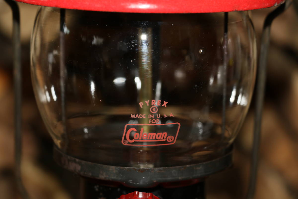 送料無料　着火テスト済 ブラックバンド　コールマン Coleman 200A 53年4月製 赤 RED ヴィンテージ サンシャインオブザナイト