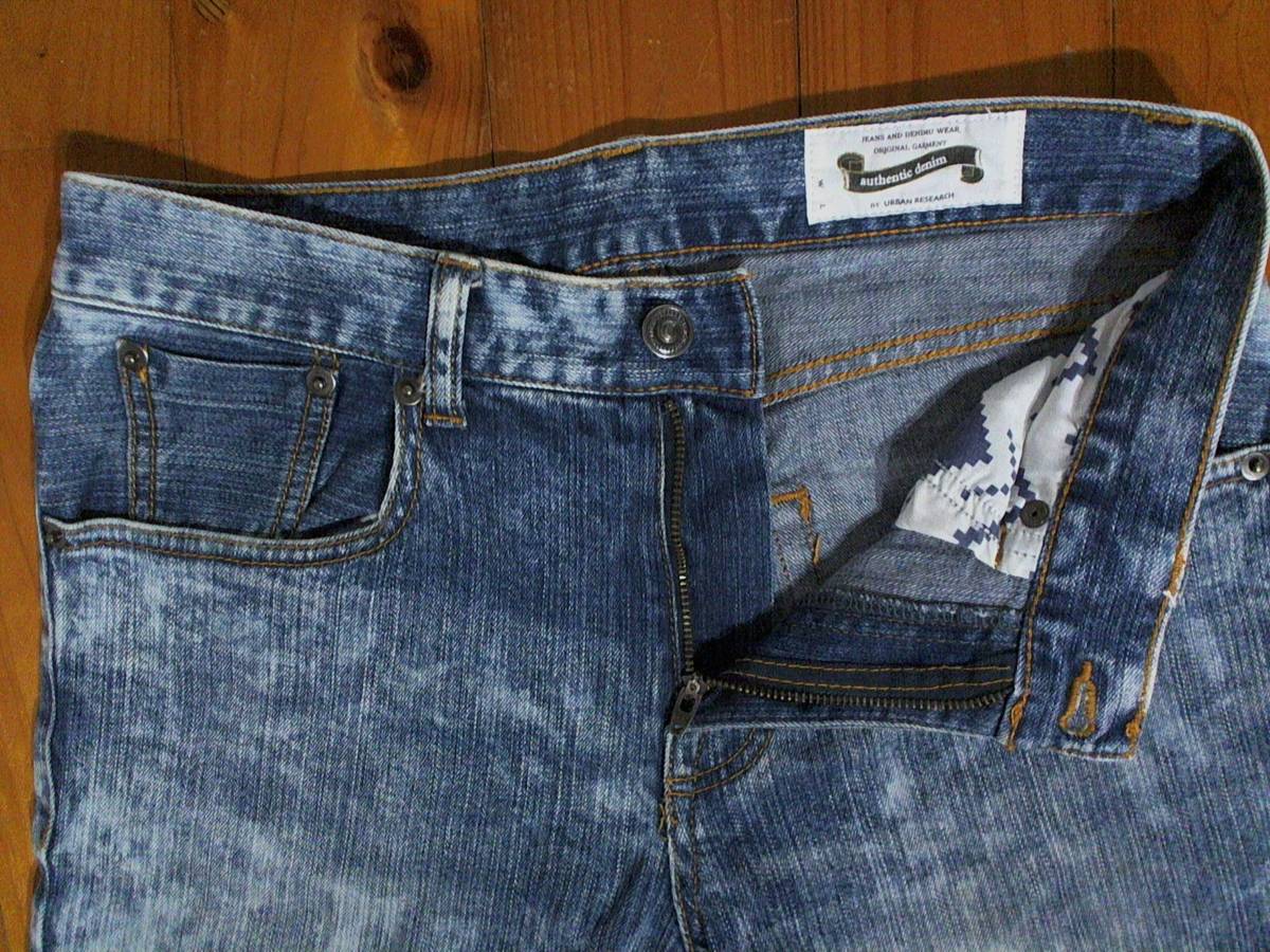 ☆微難有★アーバンリサーチ☆AUTHENTIC DENIM BY URBAN RESEARCH☆ストレッチ デニムパンツ ジーンズ 36 インディゴ クリックポスト可_画像5