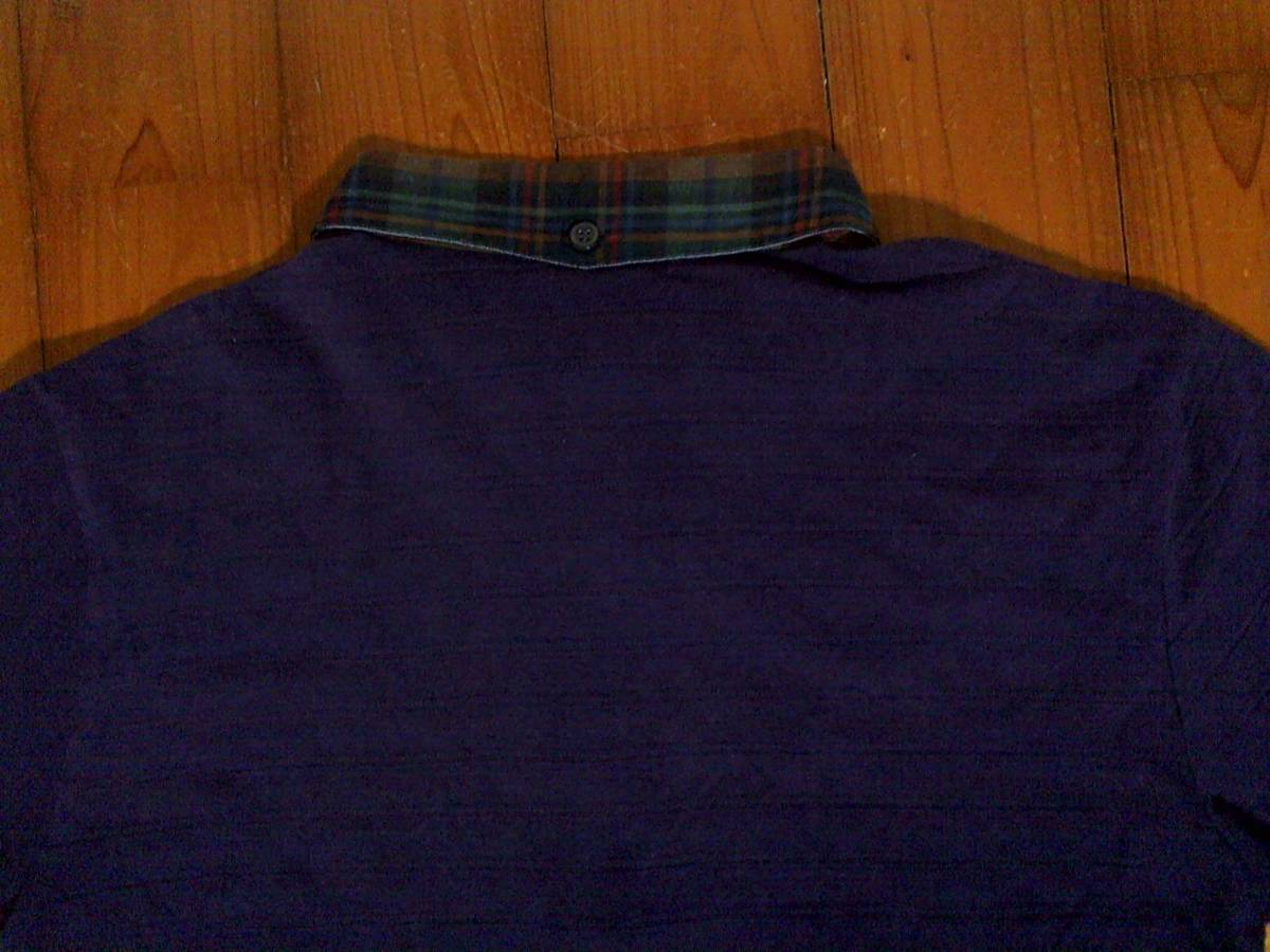 * defect have *ave-ve-*A.V.V HOMME* polo-shirt with short sleeves half button 48 purple 