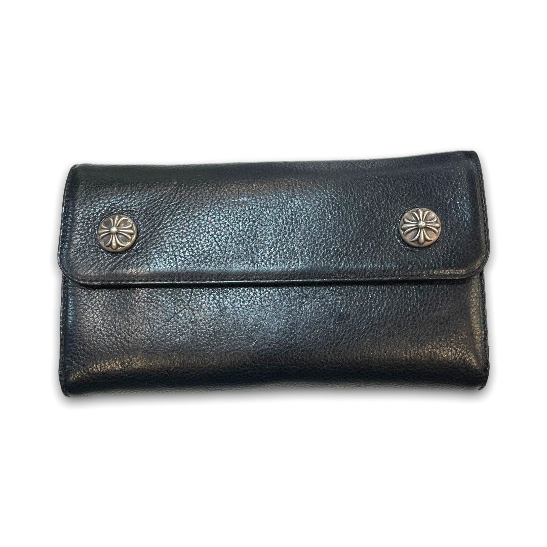クロムハーツ CHROME HEARTS WAVE WALLET CROSS ウォレット 長財布