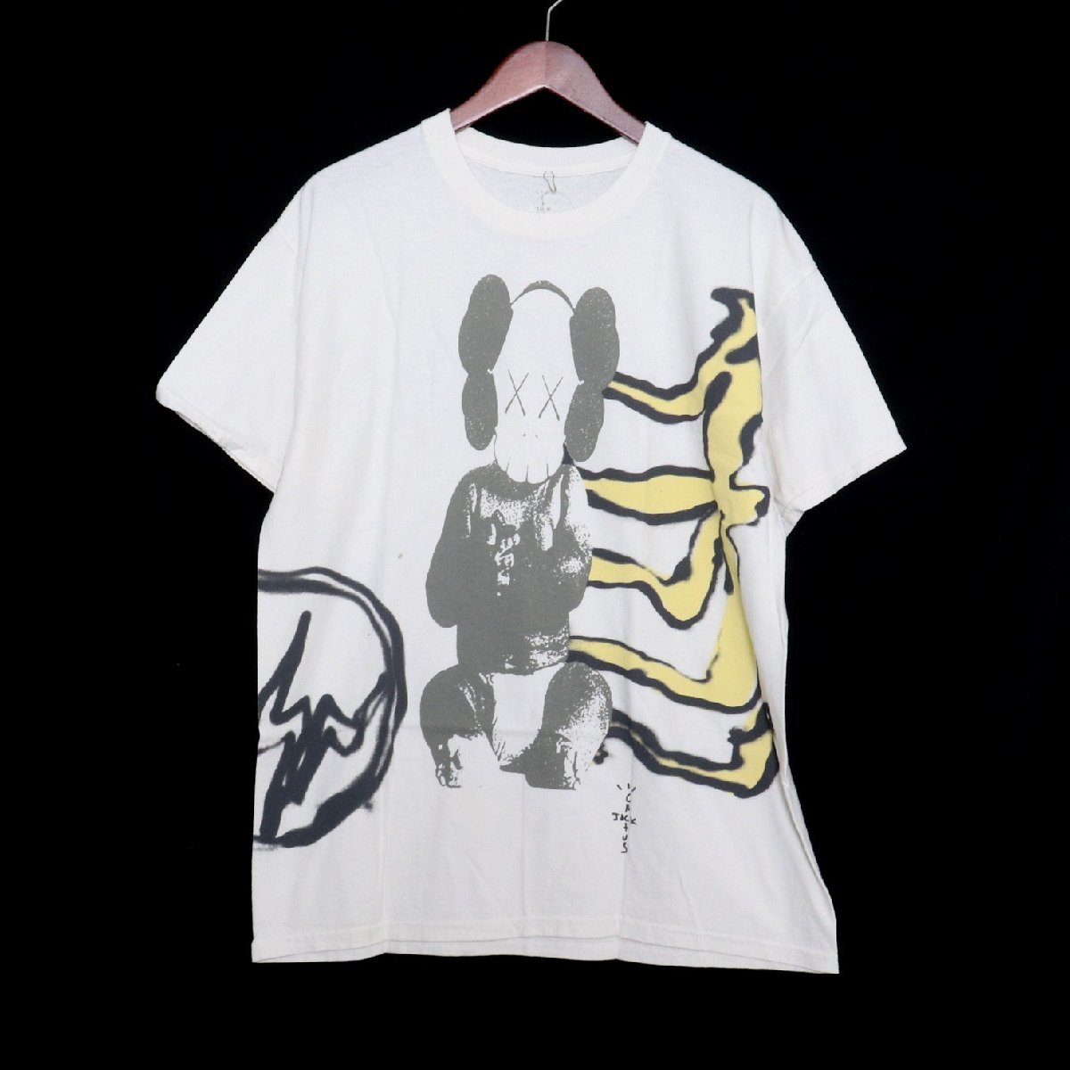 未使用 トラヴィススコット カクタスジャック TRAVISSCOTT CACTUSJACK KAWS FORFRAGMENT TEE 半袖Tシャツ カットソー ホワイト XL