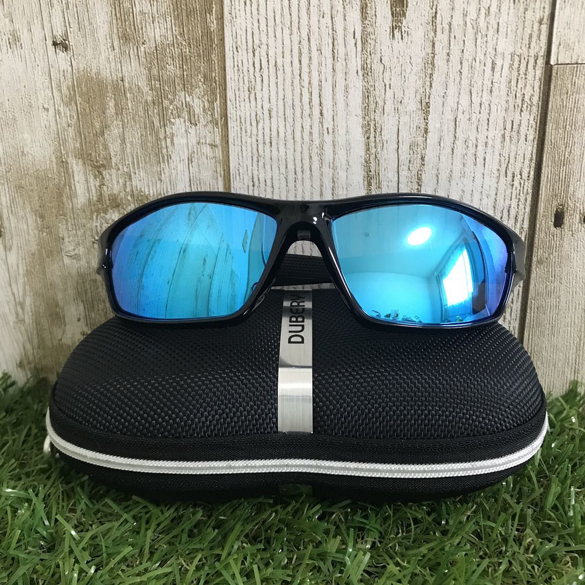 スポーツサングラス　偏光　UV400 ゴルフ・野球・サイクリング　ブルー