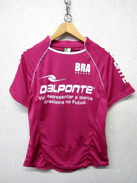 V1156：DaLPONTE ダウポンチ プラクティスシャツ 半袖シャツ/ピンク/M サッカーシャツ フットサル スポーツウェア：35_画像1