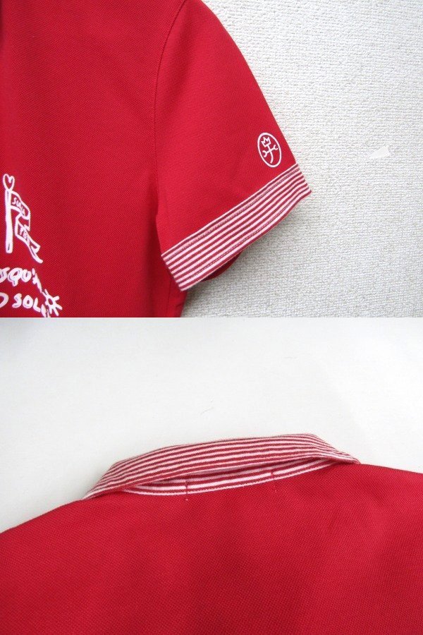 V1188:castelbajac sport Castelbajac sport short sleeves shirt / red /40 polo-shirt with short sleeves lady's :35