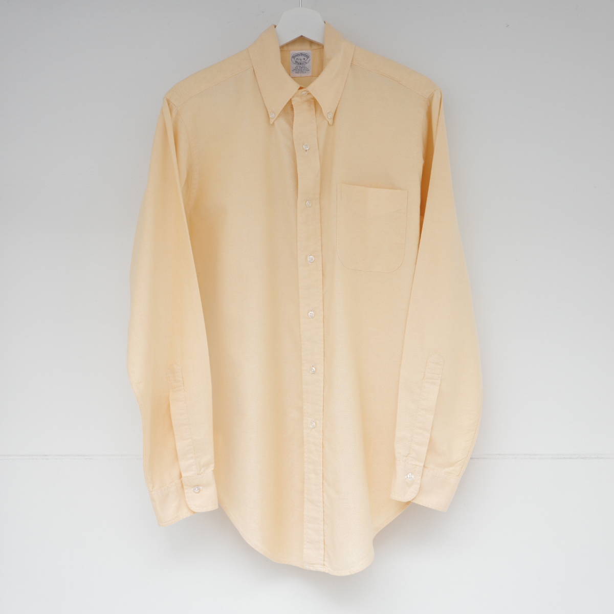 ブルックスブラザーズ メーカーズ シャツ 15.5-4 MADE IN USA Brooks Brothers makers B.D. oxford shirt Yellow SLIM FIT