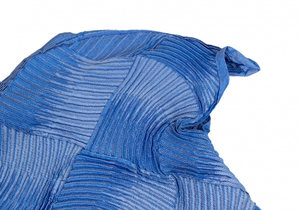 Issey Miyake LATTICE STRETCH 3D steam stretch pleat no sleeve One-piece light blue 2 [ lady's ]