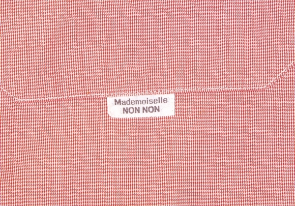 マドモアゼルノンノンMademoiselle NON NON パピートゥースチェック半袖シャツ 白赤M位 【レディース】_画像7