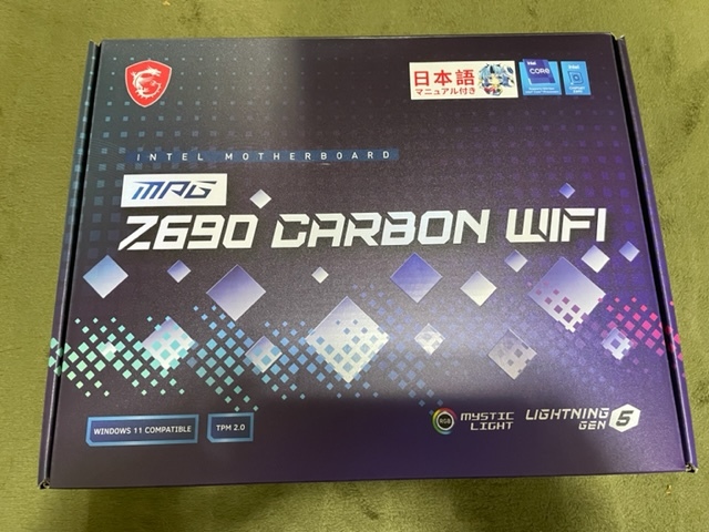 新品　MSIマザーMPG Z690 CARBON WIFIとDDR5メモリー16GBセット_画像1