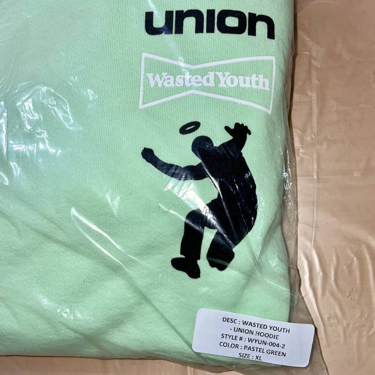 XLサイズ Wasted Youth UNION Hoodie pastel green ユニオン VERDY