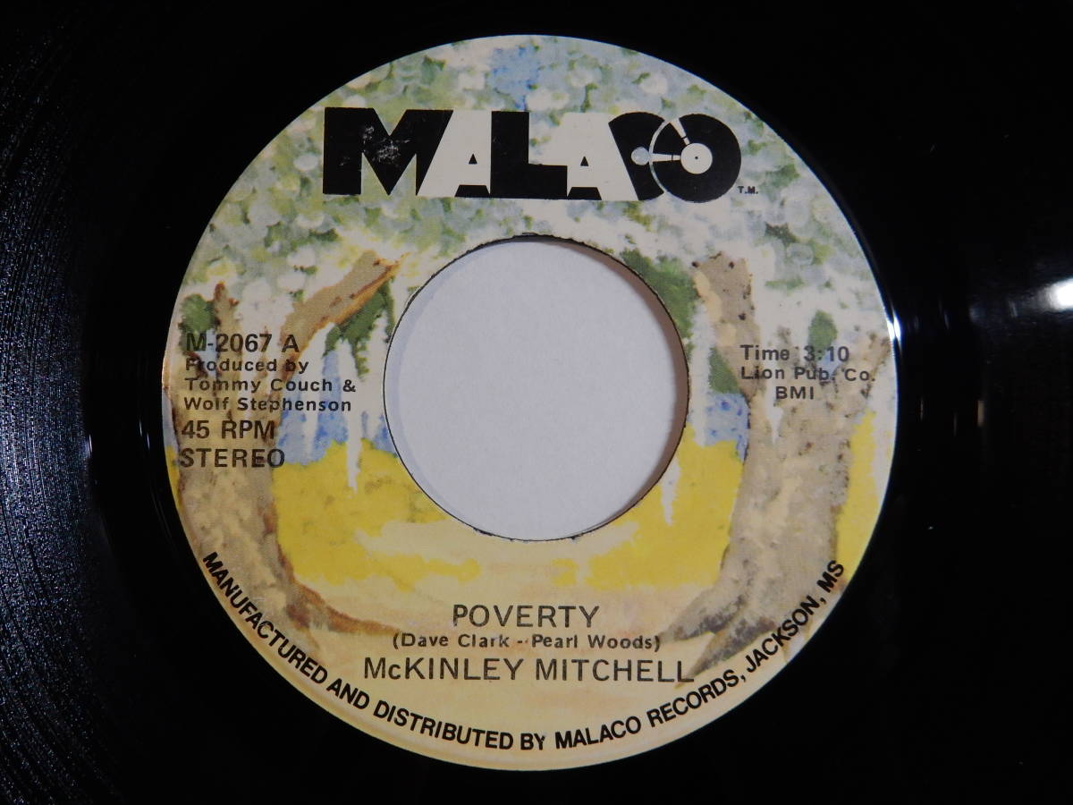 McKinley Mitchell Poverty / Run To Love Malaco US M-2067 200340 SOUL ソウル レコード 7インチ 45_画像1
