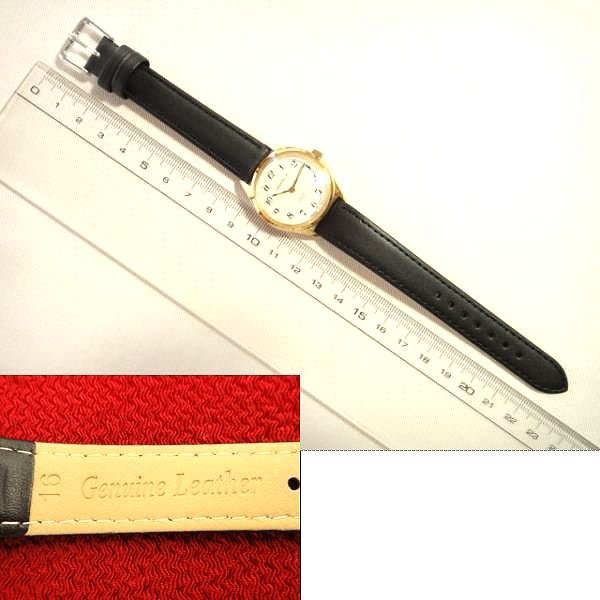 レア 1970's ウォッチ キャラベル ゴールドカラー ビンテージ手巻き腕時計 フランス製 ブローバ 未使用レザーバンド付 白文字盤  【送料無料/即納】 ブローバ